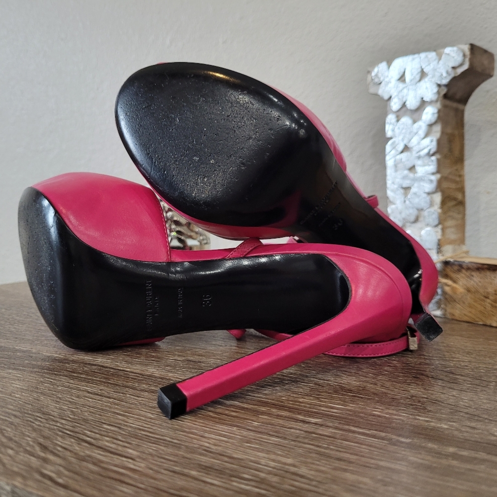 Saint Laurent Pink Plataform Sandals, size 36 - Picture 11 of 15